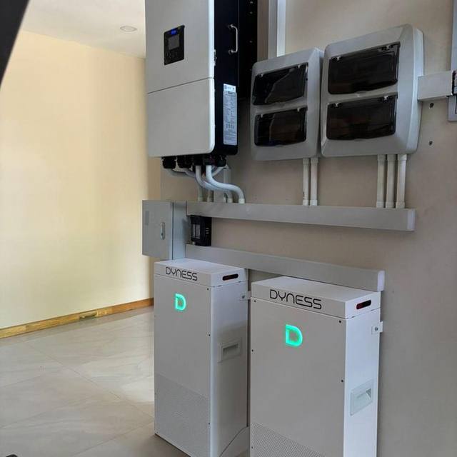 Indoor lithium battery installation close-up